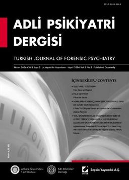 Adli Psikiyatri Dergisi – Cilt 4 Sayı 3